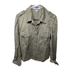 Vintage Y2K Old Navy Military Deck Field Jacket L Army Green Olive Drab Canvas